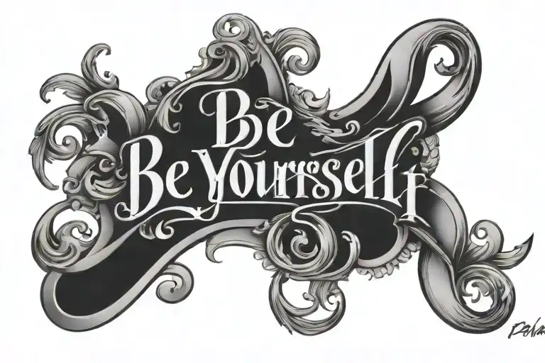 Be Yourself Lettering