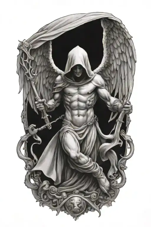 Hooded Angel Killing A Demon