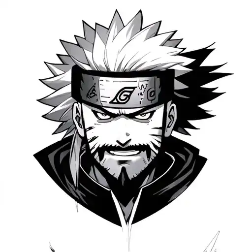 Jiraiya Character From Naruto And Hisoka Covering