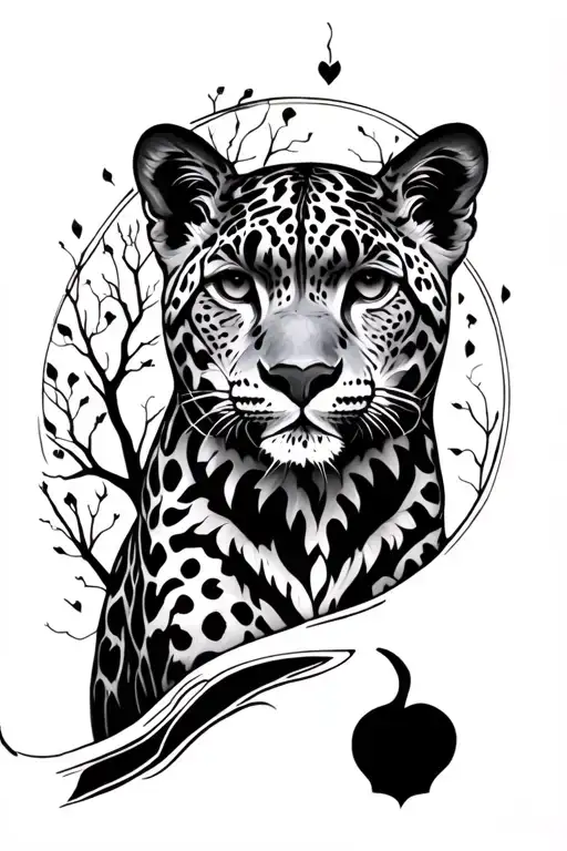 Tree Of Life With A Snow Leopard