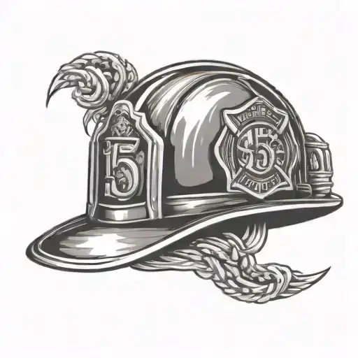 Firefighter Helmet With 15 On The Front