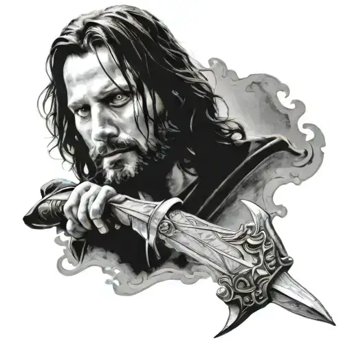 Aragorn With A Sword Piercing