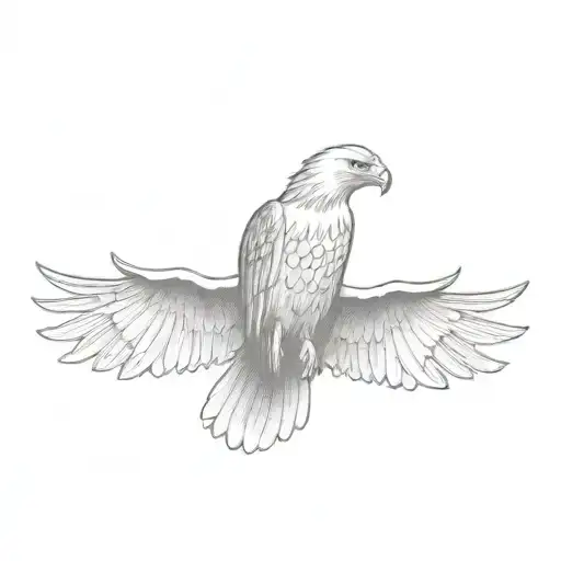 A Tattoo Of An Eagle On A Person's Arm