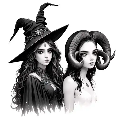 2 Daughters Aries Male Witch
