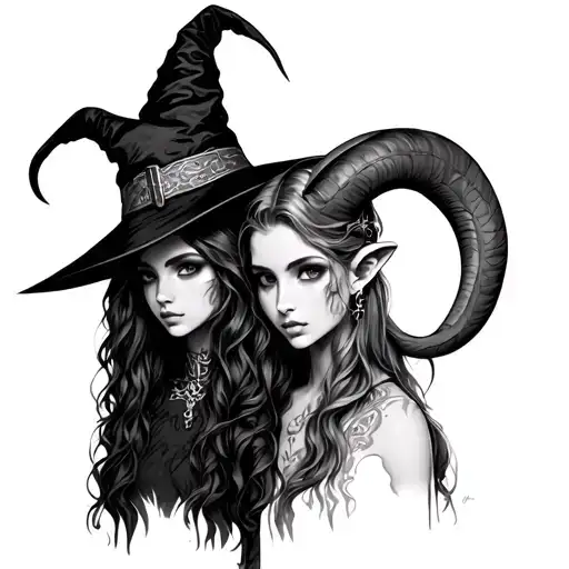2 Daughters Aries Male Witch