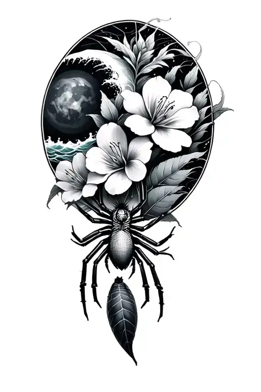 Cereco Flowers With Spiders And Waves And Lua