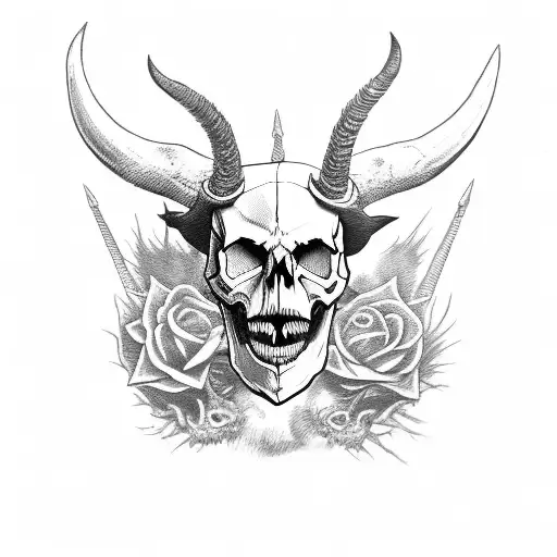 Skull Fangs And Horns