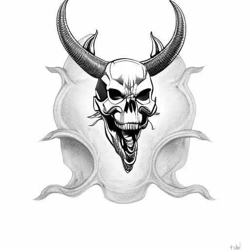 Skull Fangs And Horns