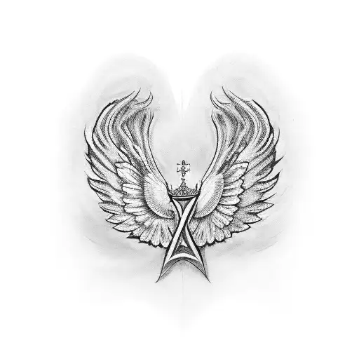 Angel Wings With Crown