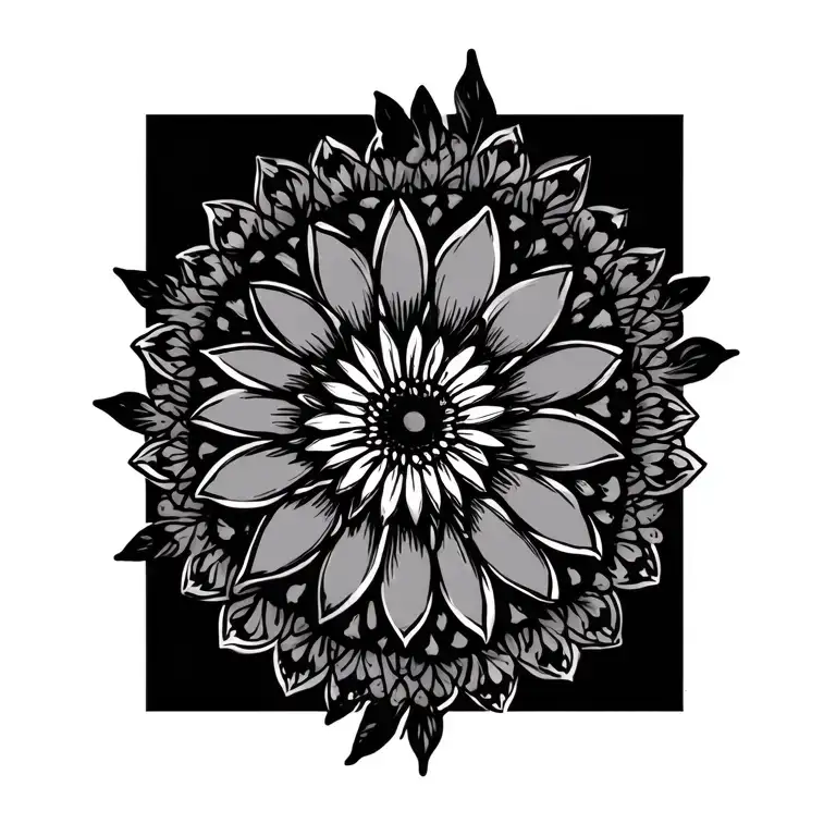 Flower Mandala Fine Line