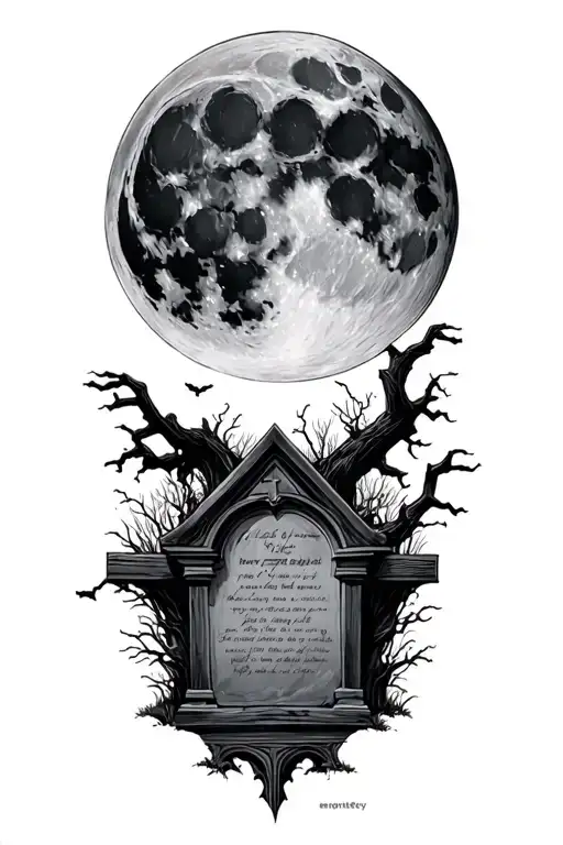 Cemetery Full Moon