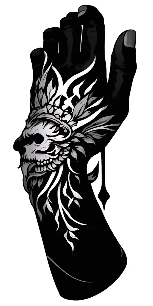 Slavic Tattoo On The Whole Hand