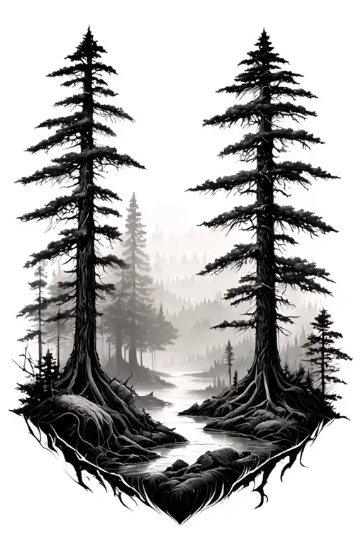 Bio Mechanical Forest Landscape Breakthrough Dmt Halucinogenic Trip