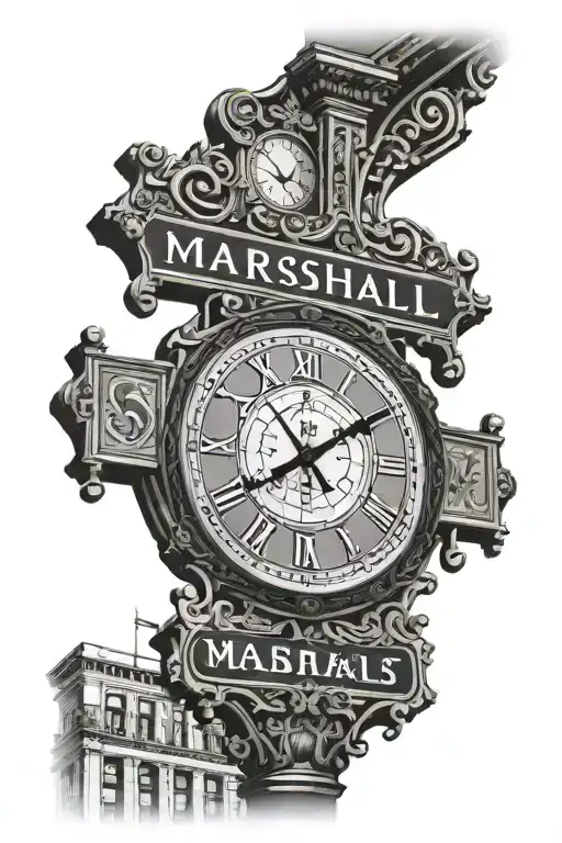 Marshall Fields Clock Turned Into A Street Sign Post With Halehaka As The Street Name