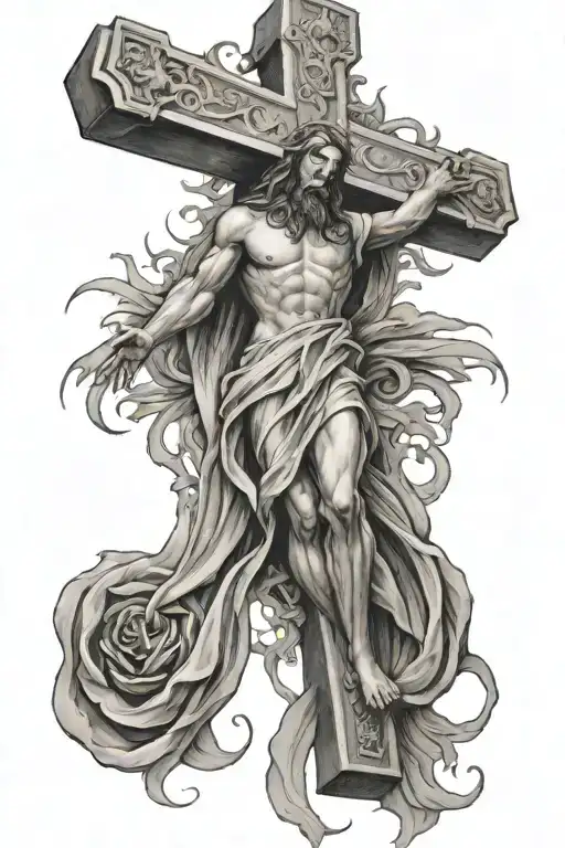 Cross With Jesus Christ