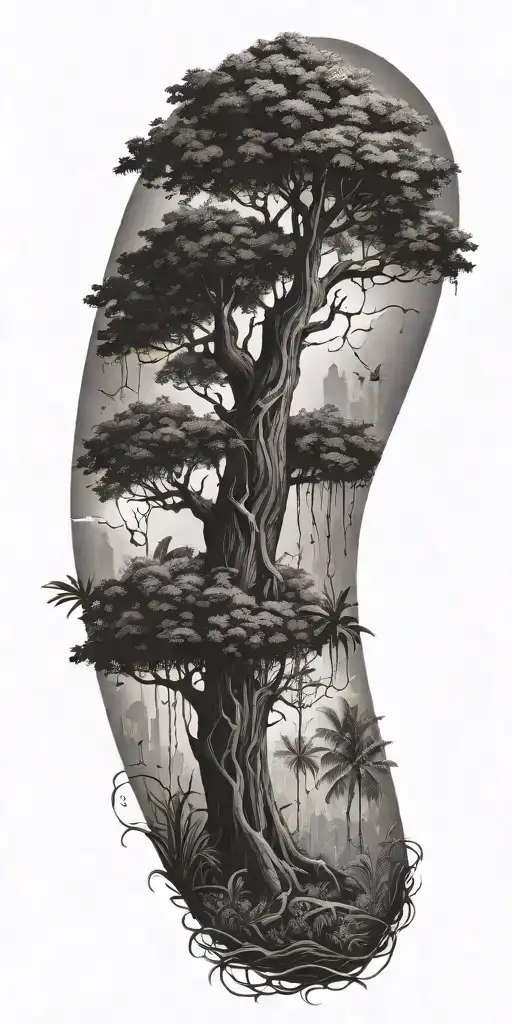 Puerto Rico Rain Forest Inspired Family Tree