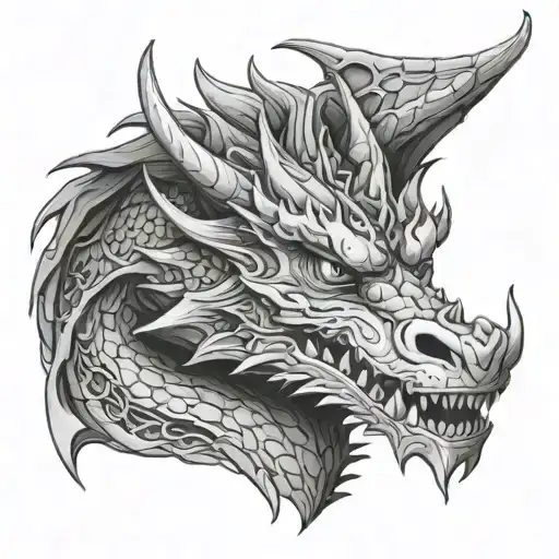Dragon Head On Chest