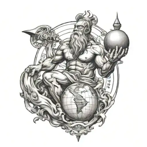 God Atlas Holding The World And Civil Engineering