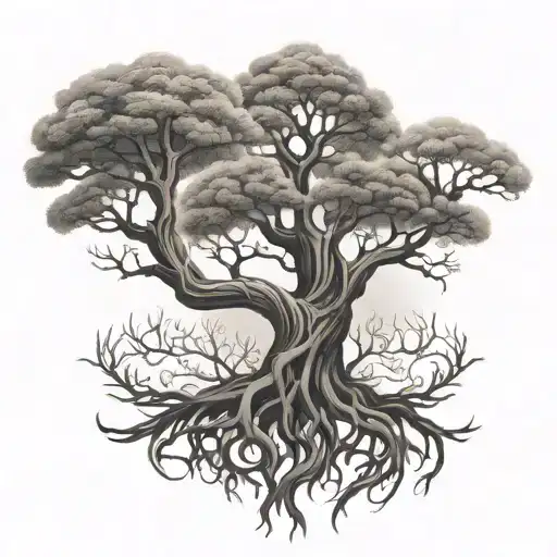 Tree Of Life With Dns Roots Growing