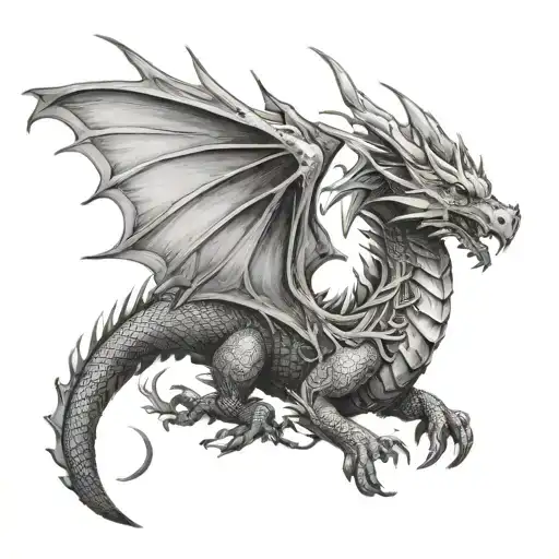 Dragon With Butterfly Wings