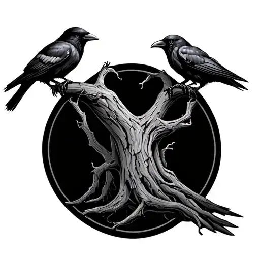 Graveyard Tree Crows