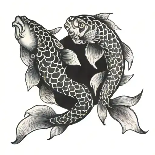 Yin Yang Koi Fish