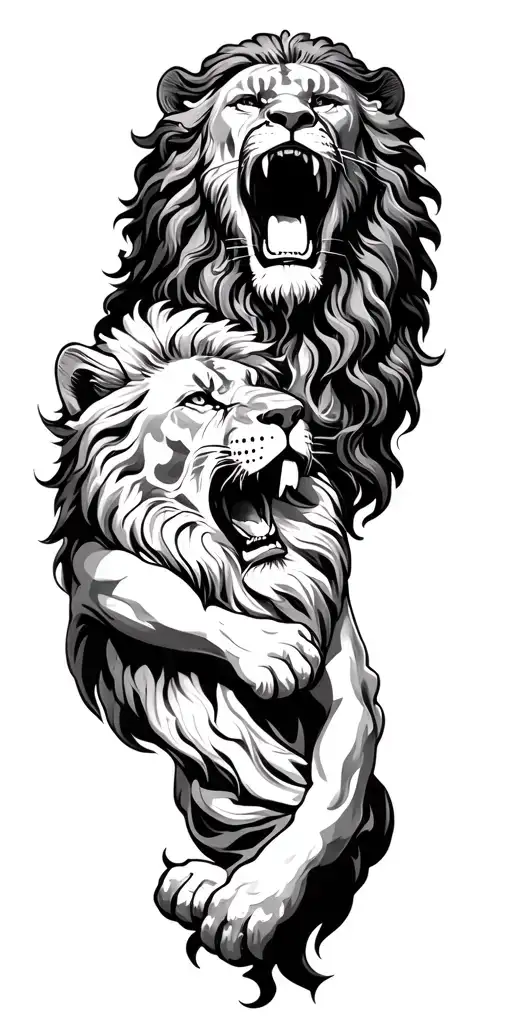 Jesus And Lion Roaring