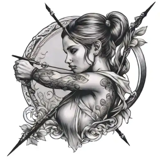 Women With Bow And Arrow
