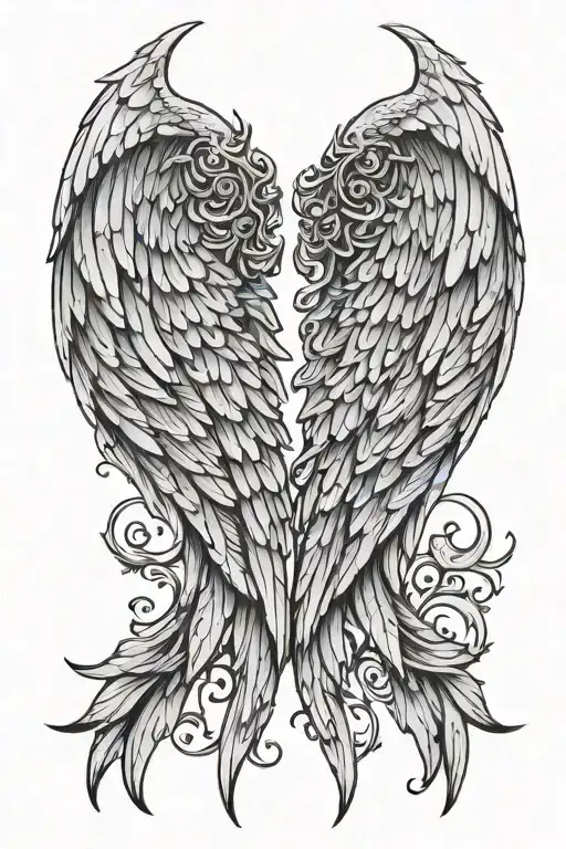 Angel Wings For Back Piece