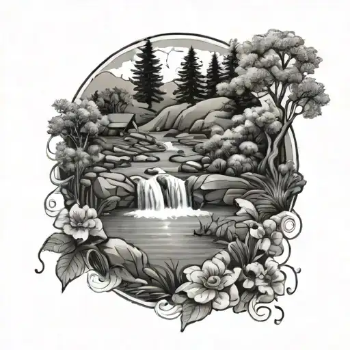 Water Spring Outdoor Scene