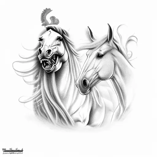 Horse With Leoprard Seal Teeth