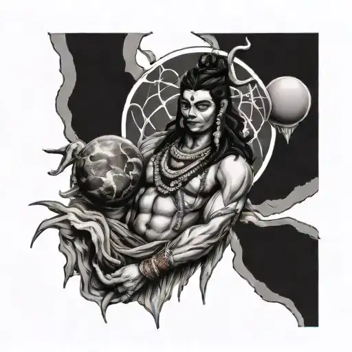 Shiva The Destroyer Holding A Melting Planet