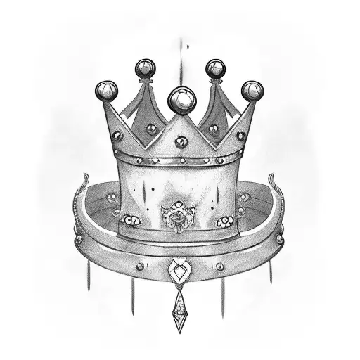 Dagger Going Horizontally Through A Crown
