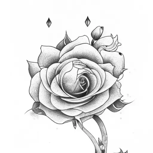 Water Tower With Flower Border