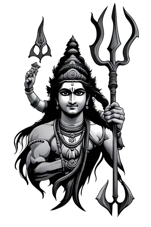 Hindu God Lord Shiva Trident
