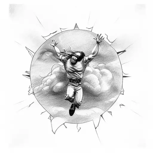 2D Drawing Of Icarus Falling