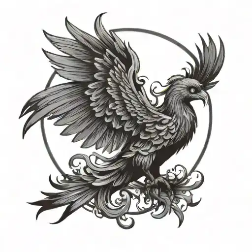 Good Evil Pheonix Circle