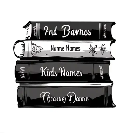 5 Books Stacked With Kids Names Incorporated