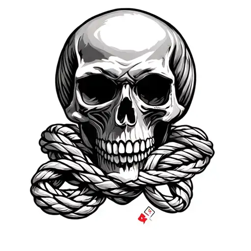 Skull Slip Knot Poker Whiskey