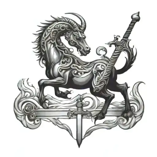 Capricorn And Sword