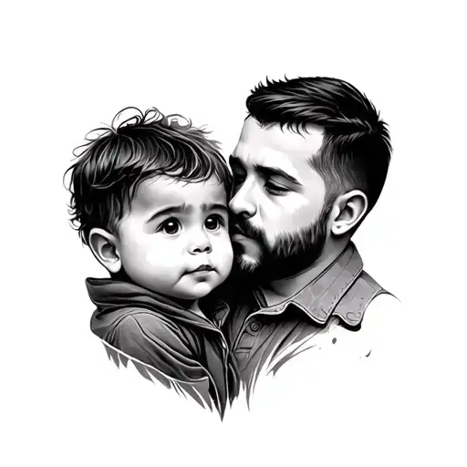 Child Tattoo With Father