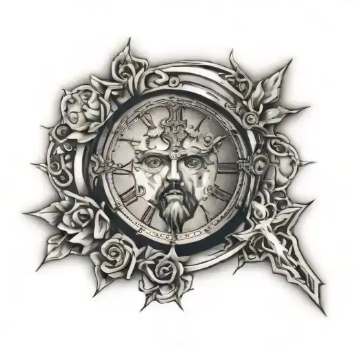 Clock And Cross Jesus