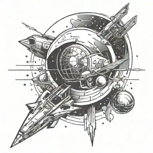 Minimalistic Space Tattoo For Men