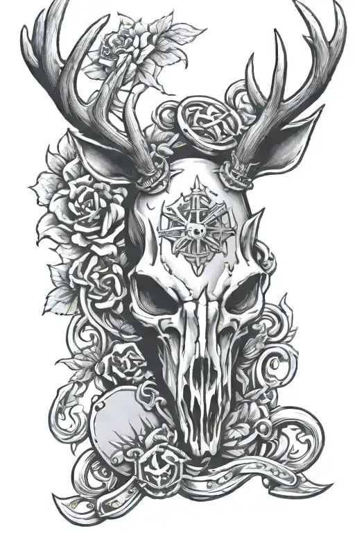 Deer Skull Dog Tags Military