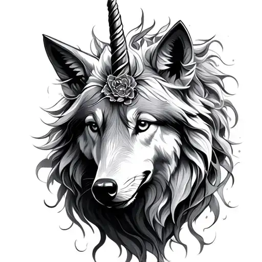 Unicorn And Wolf