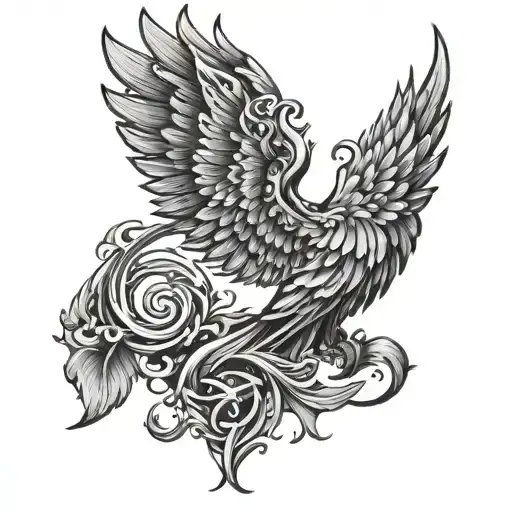Pheonix On Gemini Symbol