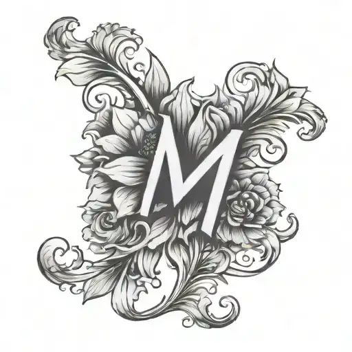 Floral Letter M