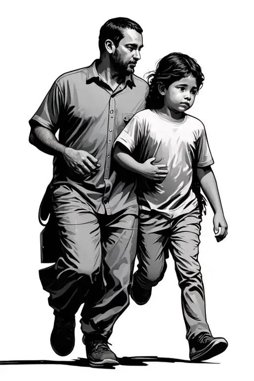 Farther And Son Walking