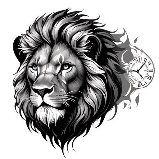Lion And Clock