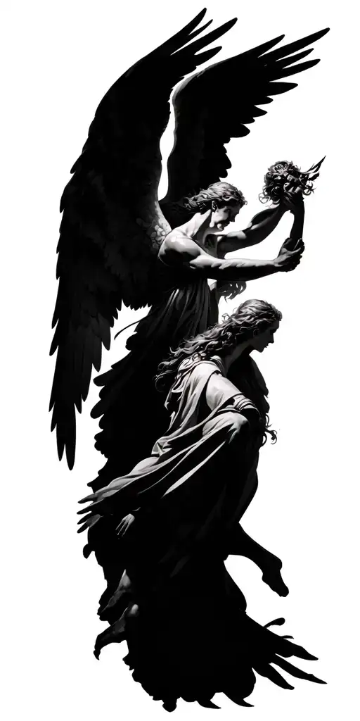 Full Sleeve Angels Fighting